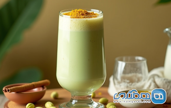 شیک زعفران پسته