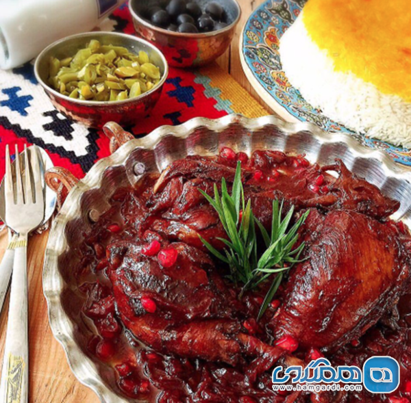 خورشت اناردون (مرغ ناردونی)؛ یاقوت سرخ سفره مازندران