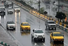 بارش باران شدید بهاری در تهران+ فیلم