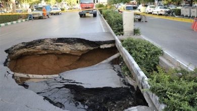 تصاویر هولناک از فرونشست زمین در تبریز+ فیلم