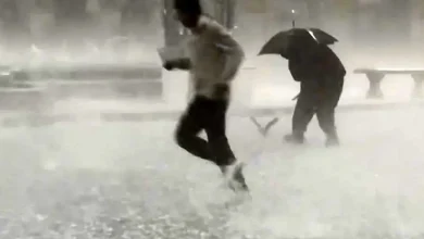 بارش شدید تگرگ در حرم امام رضا (ع) + فیلم