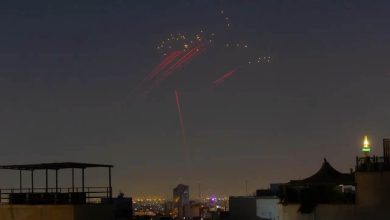 اولین تصاویر از شلیک پدافند در آسمان غرب تهران + فیلم