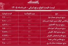 لیست قیمت انواع برنج ایرانی ۹ خرداد ۱۴۰۵ / برنج ایرانی درجه یک کیلویی چند شد؟ + جدول