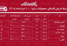 شرایط جدید فروش اقساطی محصولات سایپا در بازار / با ۲۳۰ میلیون تومان خودرو بخرید + جدول خرداد ۱۴۰۵