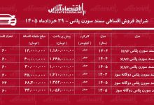 شرایط جدید فروش اقساطی سمند سورن/ با ۸۰۰ میلیون تومان سورن پلاس بخرید+ جدول خردادماه ۱۴۰۵