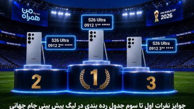 جوایز ویژه قهرمانان جام همراه من