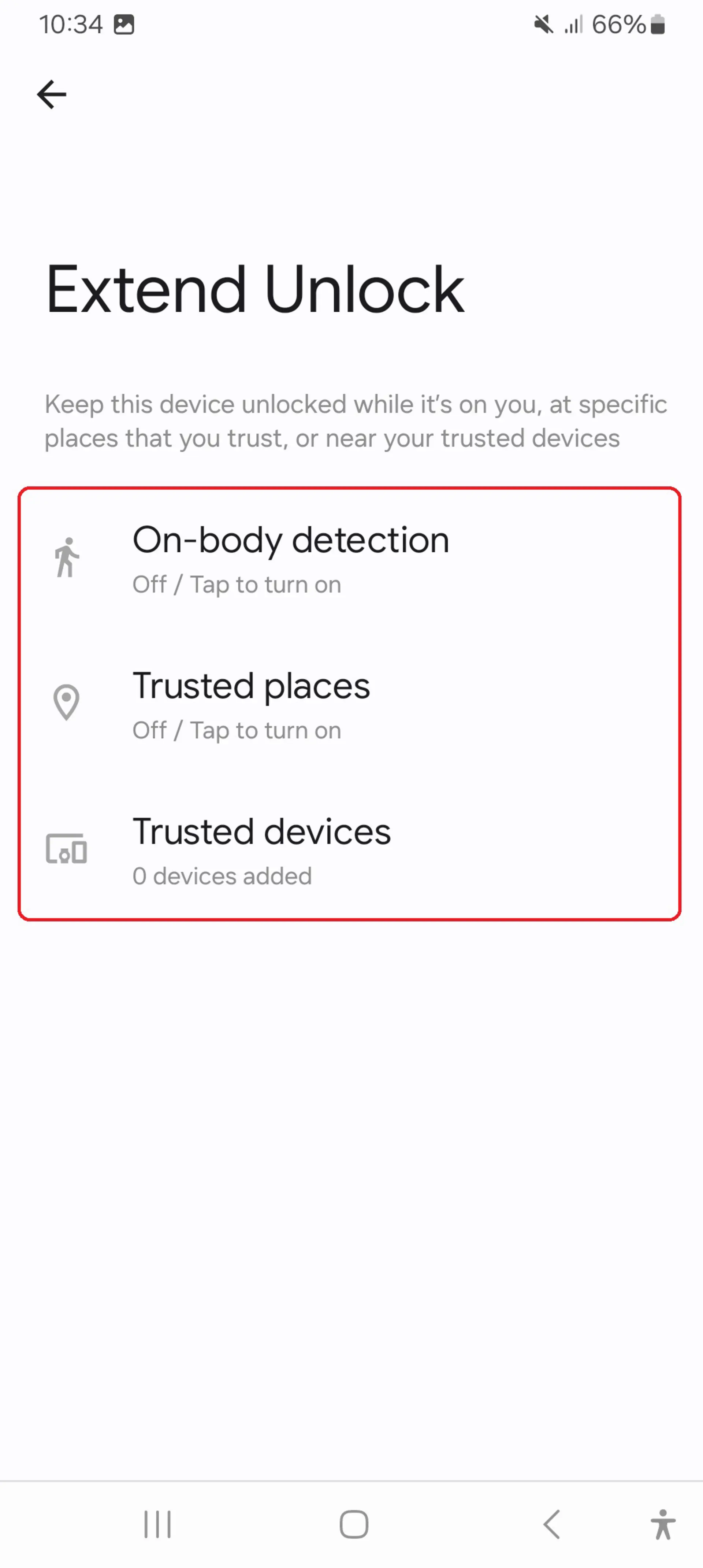 روش های حل مشکل فراموش كردن رمز گوشی سامسونگ فعال کردن قابلیت Extend Unlock در گوشی سامسونگ مرحله ۴