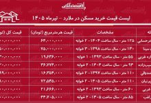 لیست قیمت خرید مسکن در ملارد
