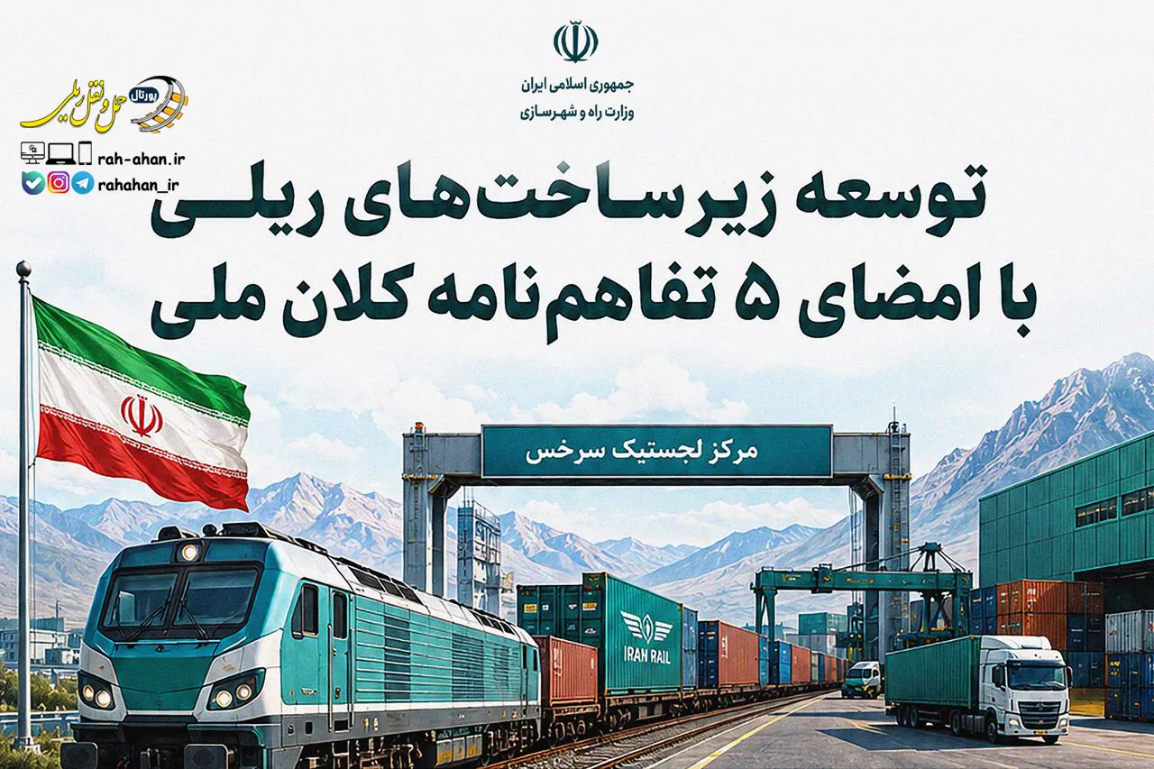 امضای 5 تفاهم نامه توسعه حمل و نقل ریلی با بخش خصوصی