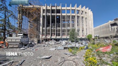 تصاویری از ساختمان قدیم مجلس پس از جنگ