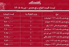 لیست قیمت انواع برنج هندی ۸ تیر ۱۴۰۵ | کیسه ۱۰ کیلویی برنج هندی چند شد؟ + جدول