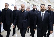 روبوسی پزشکیان و نخست‌وزیر عراق در دیدار رسمی تهران + فیلم